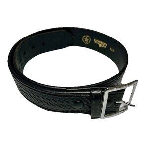 Boston Black Leather 1.75" Garrison Belt 6505 Made In USA Size 32